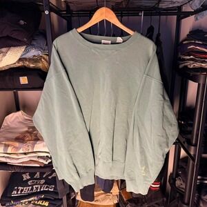 Vintage GAP Crewneck Sweatshirt Boxy Cropped Fit 28x28 Green Minimal
